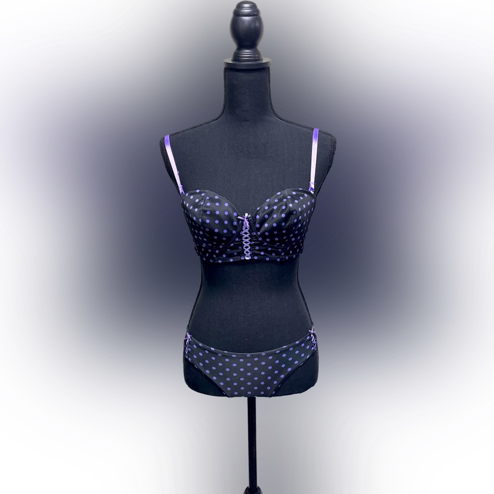 Morbid Threads Bra & Panty Set, Sz. S
